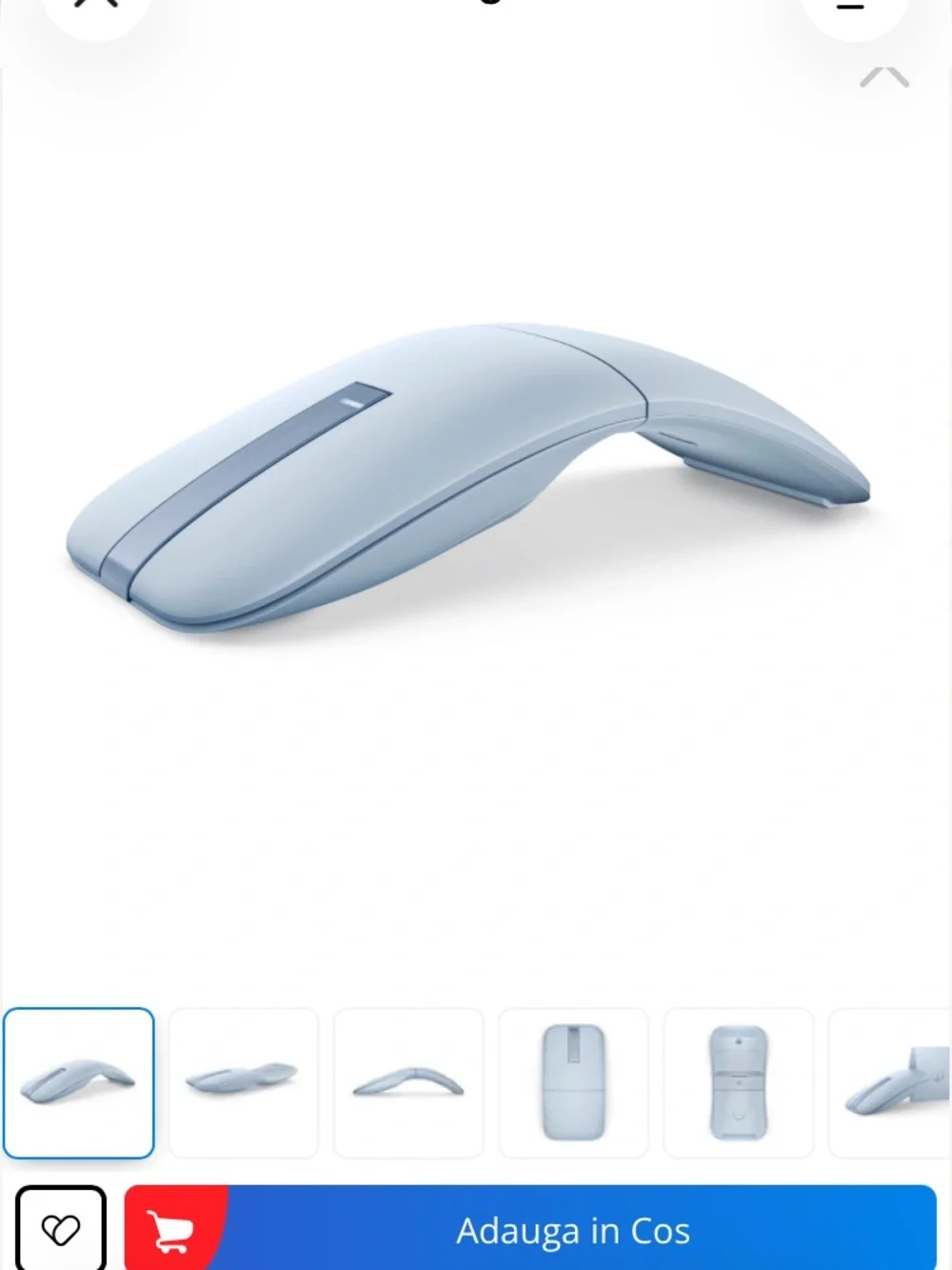 Dell MS700 Wireless Bluetooth Travel Mouse — Foldable